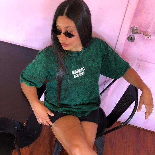 T-SHIRT STONE WASH VERDE