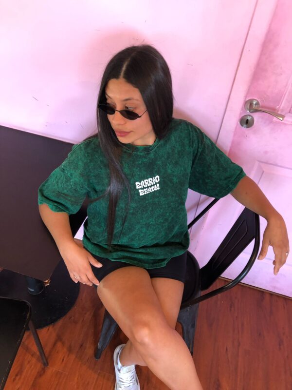 T-SHIRT STONE WASH VERDE