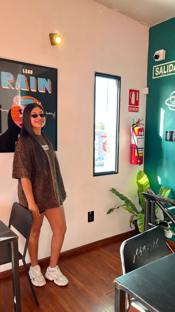 T-SHIRT STONE WASH OCRE