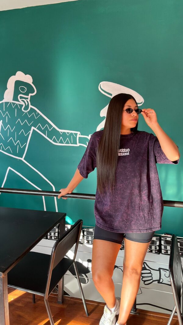 T-SHIRT STONE WASH VIOLETA